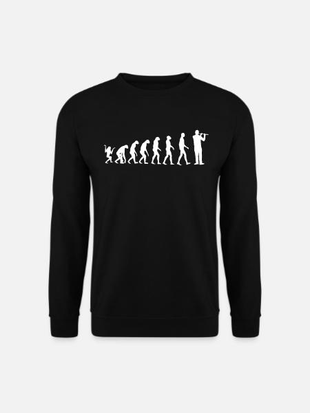 Flûtiste Evolution Flûte traversière Flûtiste - Sweat-shirt Unisexe - noir