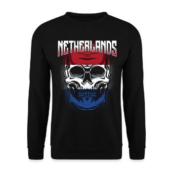 Netherlands - Unisex Sweatshirt - black - Front - Alina (178cm) & Michal (187cm)