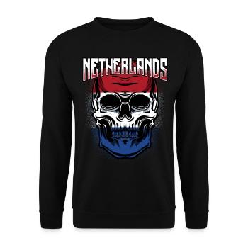 Crâne hollandais | Cadeau Pays-Bas - Sweat-shirt Unisexe - noir - Devant - Alina (178cm) & Michal (187cm)