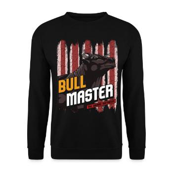 Stier - Unisex Pullover - Schwarz - Vorne - Alina (178cm) & Michal (187cm)