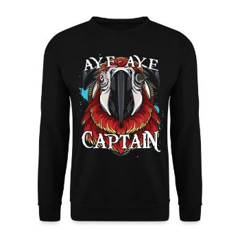 perroquet - Sweat-shirt Unisexe - noir - Devant - Alina (178cm) & Michal (187cm)
