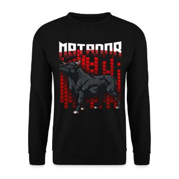 bull - Unisex Sweatshirt - black - Front - Alina (178cm) & Michal (187cm)