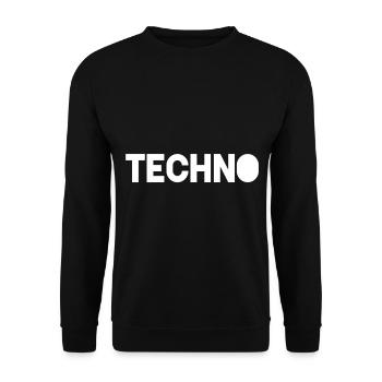 Techno - Unisex Pullover - Schwarz - Vorne - Alina (178cm) & Michal (187cm)