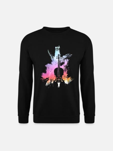 Violin Art Violinist Gaveidee Fiddle Fiddler - Unisex sweater - sort