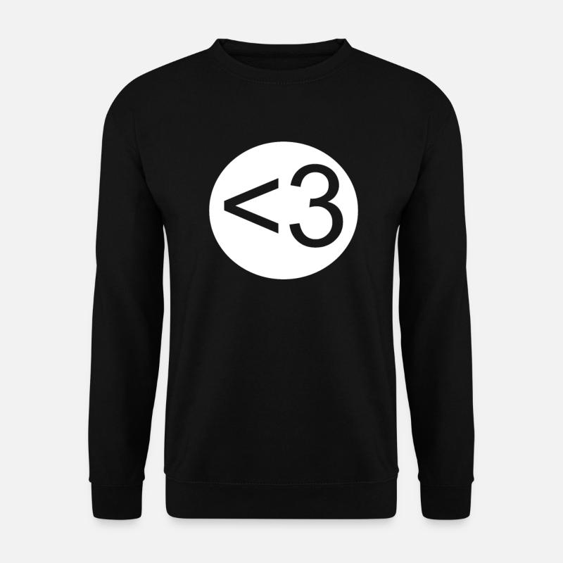 Herz Zeichen - Unisex Pullover - Schwarz
