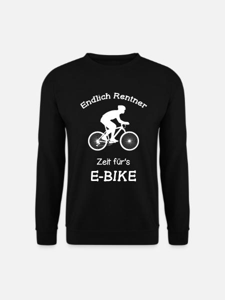 Fahrrad Rentner Ruhestand E-Bike - Unisex Pullover - Schwarz