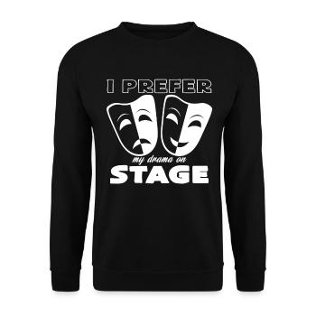 theatre - Unisex Sweatshirt - black - Front - Alina (178cm) & Michal (187cm)