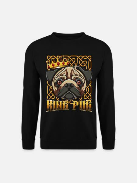 Mops - Unisex Pullover - Schwarz