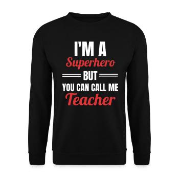 Lehrer - Unisex Pullover - Schwarz - Vorne - Alina (178cm) & Michal (187cm)