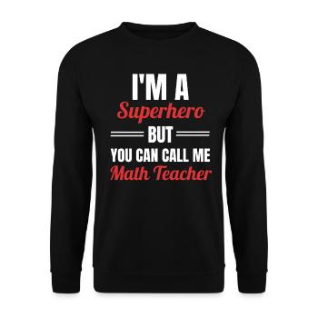 Mathelehrer - Unisex Pullover - Schwarz - Vorne - Alina (178cm) & Michal (187cm)