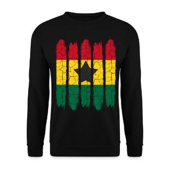 Ghana - Unisex Sweatshirt - black - Front - Alina (178cm) & Michal (187cm)