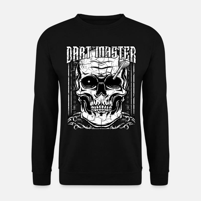 Dart Master Totenkopf | Dartpfeil Sport Geschenk - Unisex Pullover - Schwarz