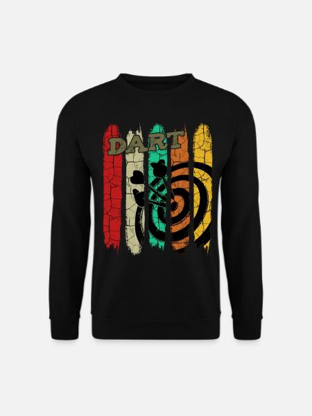 Retro Style Vintage Dartboard Dartpfeile Geschenk - Unisex Pullover - Schwarz