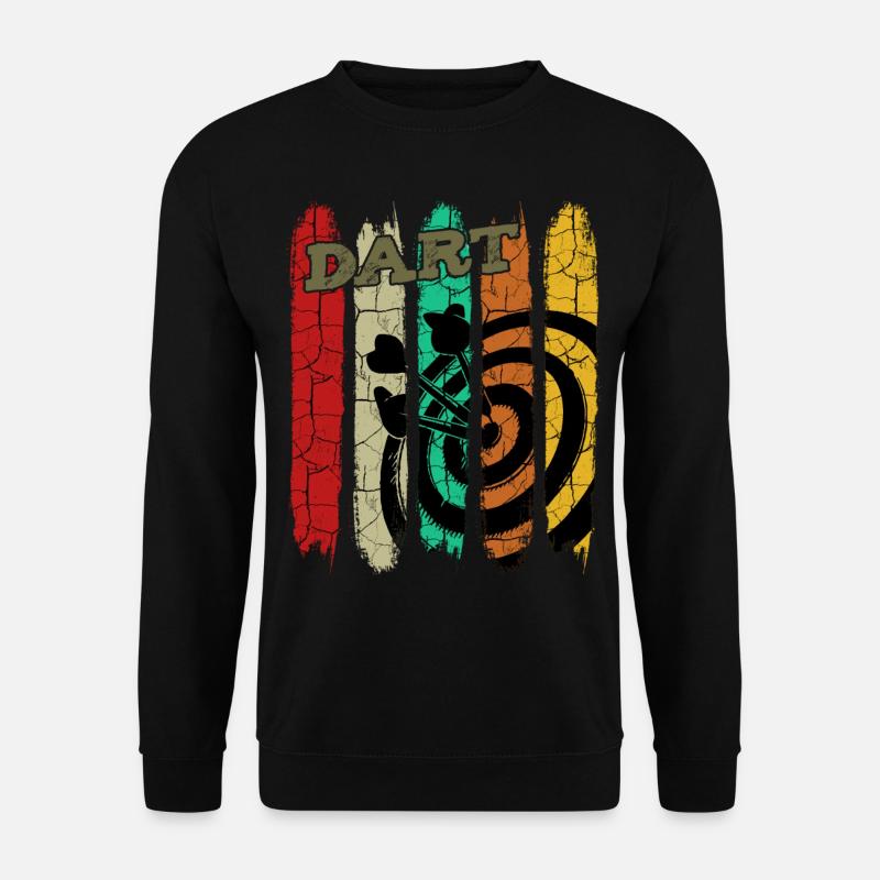 Retro Style Vintage Dartboard Dartpfeile Geschenk - Unisex Pullover - Schwarz