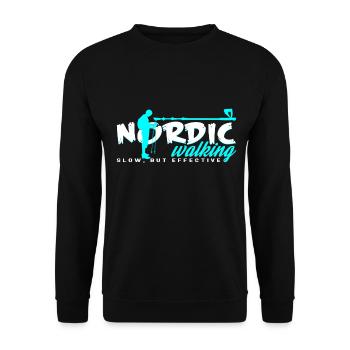 Nordic Walking - Unisex Sweatshirt - black - Front - Alina (178cm) & Michal (187cm)