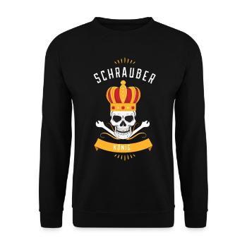 Chemise de tournevis · Outillage · Cadeau roi - Sweat-shirt Unisexe - noir - Devant - Alina (178cm) & Michal (187cm)