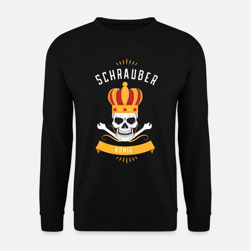 Schrauber Shirt · Werkzeug Job · König Geschenk - Unisex Pullover - Schwarz