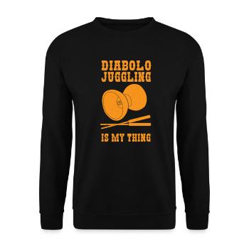 Diabolo juggling funny saying gift - Unisex Sweatshirt - black - Front - Alina (178cm) & Michal (187cm)