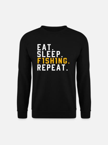 Eet Slaap Herhaal Vissen Vissen Vissen Geschenken - Unisex sweater - sort