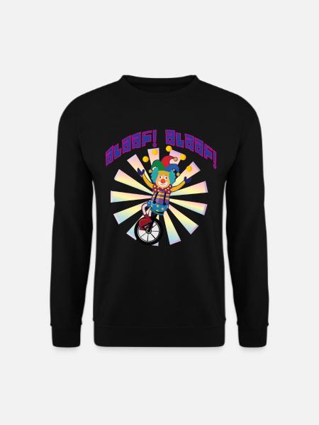 Alaaf Alaaf Clown auf Einrad zu Karneval - Unisex Pullover - Schwarz