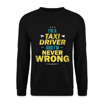 taxi driver - Unisex Sweatshirt - black - Front - Alina (178cm) & Michal (187cm)