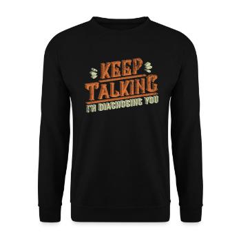 Psychiatre thérapeute - Sweat-shirt Unisexe - noir - Devant - Alina (178cm) & Michal (187cm)