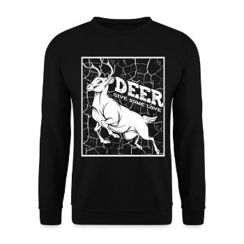 antler - Unisex Sweatshirt - black - Front - Alina (178cm) & Michal (187cm)