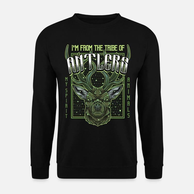 Hirschkopf - Unisex Pullover - Schwarz