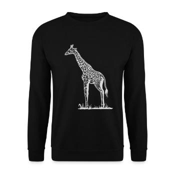 girafe - Sweat-shirt Unisexe - noir - Devant - Alina (178cm) & Michal (187cm)