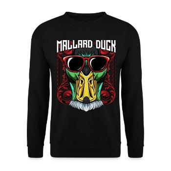 Cool canard sauvage | Lunettes de soleil à la mode cadeau oiseau - Sweat-shirt Unisexe - noir - Devant - Alina (178cm) & Michal (187cm)