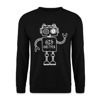 Robot brother dancing siblings big brother - Unisex Sweatshirt - black - Front - Alina (178cm) & Michal (187cm)