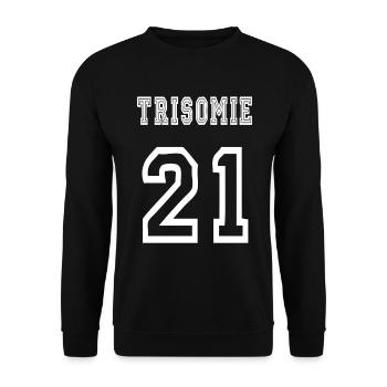 Trisomie 21 - Sweat-shirt Unisexe - noir - Devant - Alina (178cm) & Michal (187cm)