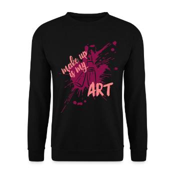 Make-up Artist Visagist Schminken Beauty Geschenk - Unisex Pullover - Schwarz - Vorne - Alina (178cm) & Michal (187cm)