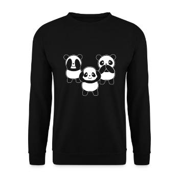 Chemise cadeaux oursons - Sweat-shirt Unisexe - noir - Devant - Alina (178cm) & Michal (187cm)