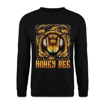 Abeille moderne | Cadeau tendance de guêpe d'abeille - Sweat-shirt Unisexe - noir - Devant - Alina (178cm) & Michal (187cm)