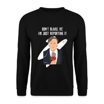 Reporter Journalist - Unisex Sweatshirt - black - Front - Alina (178cm) & Michal (187cm)
