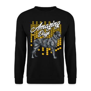 Lévrier irlandais - Sweat-shirt Unisexe - noir - Devant - Alina (178cm) & Michal (187cm)