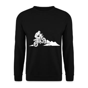 Motocross - Unisex Sweatshirt - black - Front - Alina (178cm) & Michal (187cm)