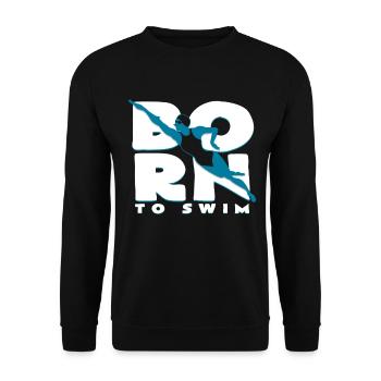 swimmer - Unisex Sweatshirt - black - Front - Alina (178cm) & Michal (187cm)