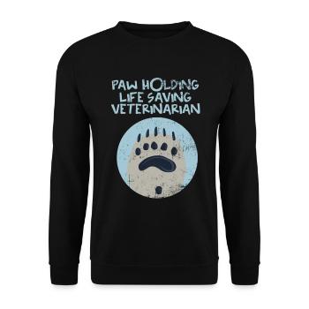 vet - Unisex Sweatshirt - black - Front - Alina (178cm) & Michal (187cm)
