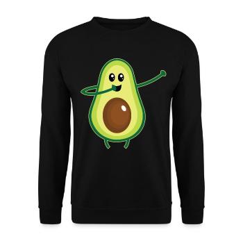 Tampon à l'avocat - Sweat-shirt Unisexe - noir - Devant - Alina (178cm) & Michal (187cm)