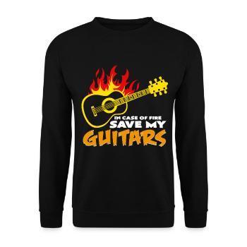 guitares - Sweat-shirt Unisexe - noir - Devant - Alina (178cm) & Michal (187cm)