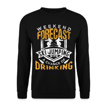 Ski jumping - Unisex Sweatshirt - black - Front - Alina (178cm) & Michal (187cm)