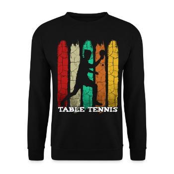 Tischtennisspieler - Unisex Pullover - Schwarz - Vorne - Alina (178cm) & Michal (187cm)