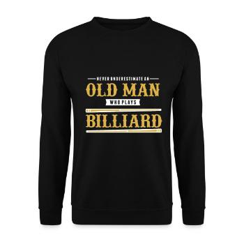 Billiard Table Pool snooker Gift - Sweat-shirt Unisexe - noir - Devant - Alina (178cm) & Michal (187cm)