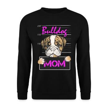 Französische Bulldogge Mutter Hunde Geschenk Hund - Unisex Pullover - Schwarz - Vorne - Alina (178cm) & Michal (187cm)