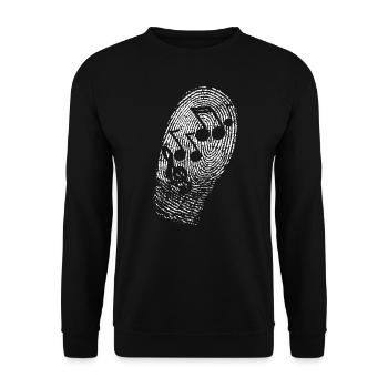 Notes de musique d'empreinte digitale Clef - Sweat-shirt Unisexe - noir - Devant - Alina (178cm) & Michal (187cm)
