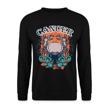 Idée Cadeau Équipe Cadeau Cancer du Zodiaque - Sweat-shirt Unisexe - noir - Devant - Alina (178cm) & Michal (187cm)