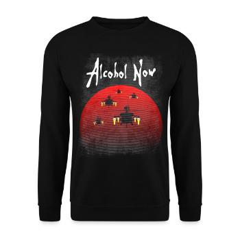 Alcohol now - Unisex Pullover - Schwarz - Vorne - Alina (178cm) & Michal (187cm)