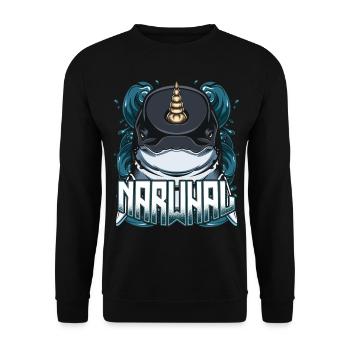 Narwals - Unisex Pullover - Schwarz - Vorne - Alina (178cm) & Michal (187cm)